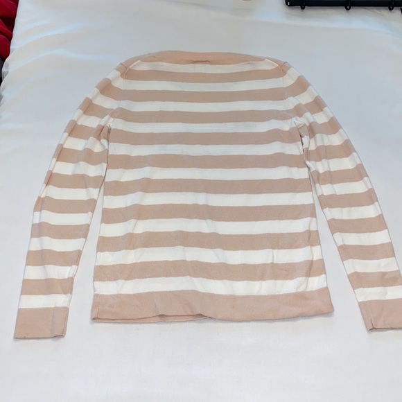 J•CREW White and Pink Striped Sweater Size XS - Picture 4 of 4